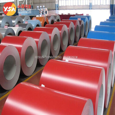 1000 3000 500 Series Color Coated Aluminum Coil 0.2-6mm UV Weather Resistant For Pipe Wrapping Building Fascia Trim Free Sample FOB Qingdao Shanghai