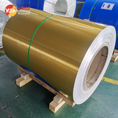 Gold color coated aluminum foil for aluminum foil lunch box, high temperature resistant, tear resistant, wear resistant 0.022 6.5mm