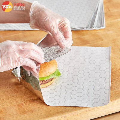 Burger Foil Hexagon Honeycomb Paper Laminated Aluminum Foil Burger Wrapping