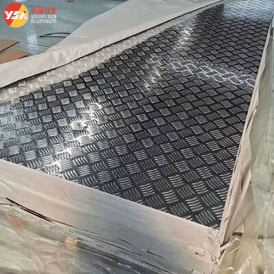 5052 Aluminum Checkered Plate 5 Bar 3mm Anti Slip Corrosion Resistant 4x8 Sheet