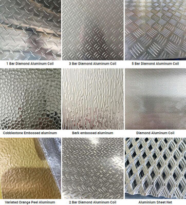 H112 Aluminium Chequered Plate 5 Bars 4x8 Aluminum Diamond Plate Embossed Aluminum Sheet