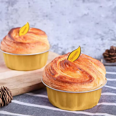 Disposable Tin Foil Baking Packaging Pan Egg Tart Foil Tray Baking Pie