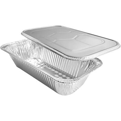 1 3 Foil Steam Table Pan  Foil Lids - 100 Case 64 Oz