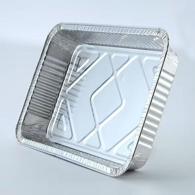 Hot And Cold Rectangular Aluminum Lasagna Tray Disposable Aluminum Foil Lasagna Tray