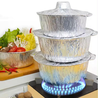 Picnic Aluminum Foil Pots Takeout Disposable Tin Foil Pan with Lids