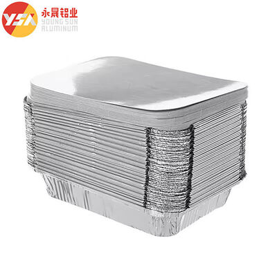 Rectangular Disposable Aluminum Foil Packing Box Pizza Pan Steam Table With Lid