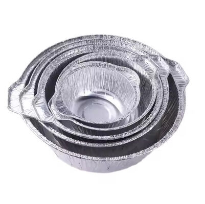 Disposable Round Aluminum Foil Pot Heavy Duty Foil Cooking Pot with Foiled Cover