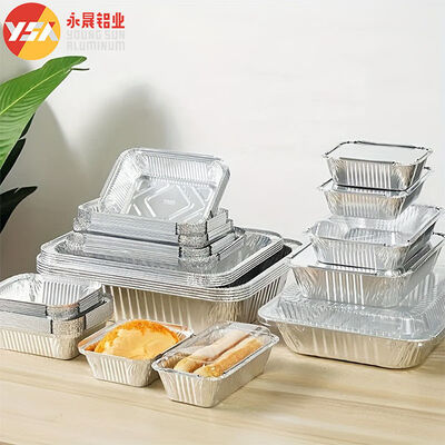 Customized Logo Aluminum Foil Container Eco Friendly Food Grade Perfect For Food Delivery Catering And Storage Solutions