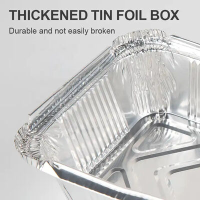 Food Grade Disposable Aluminum Foil Food Container Aluminum Tray Rectangle Aluminium Foil Plates