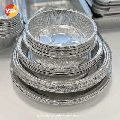 1L Round Aluminum Pans Shallow Aluminium Foil Pan Round Container Tray