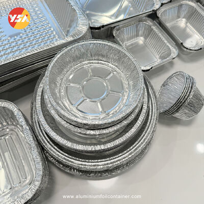 1L Round Aluminum Pans Shallow Aluminium Foil Pan Round Container Tray