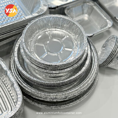 1L Round Aluminum Pans Shallow Aluminium Foil Pan Round Container Tray