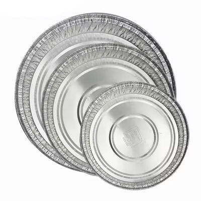 10 Inch Round Foil Pans Disposable Aluminum 2L Big Round Foil Tray