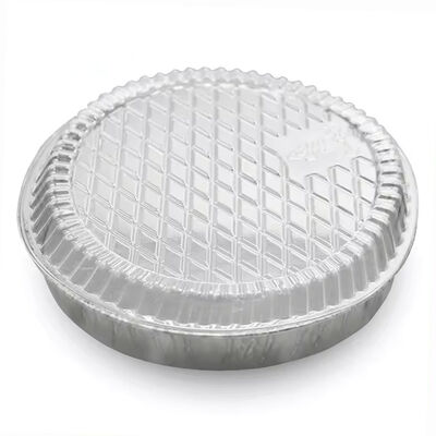 10 Inch Round Foil Pans Disposable Aluminum 2L Big Round Foil Tray