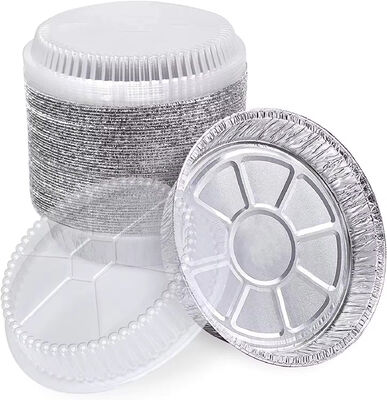 10 Inch Round Foil Pans Disposable Aluminum 2L Big Round Foil Tray