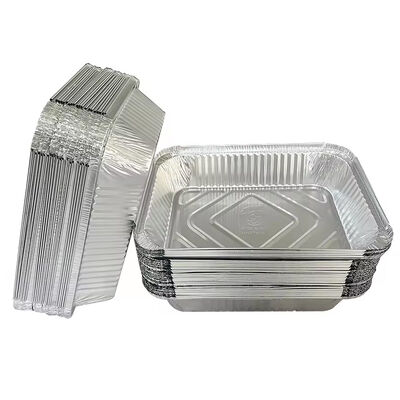 8.6 X 6.6 Inches Deep Pan Disposable Takeaway Reusable Aluminium Foil Container Tray