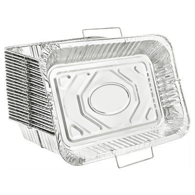 8.6 X 6.6 Inches Deep Pan Disposable Takeaway Reusable Aluminium Foil Container Tray