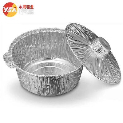 ODM Disposable Aluminum Foil Pot With Aluminum Foil Lid 255*91mm 2200ml 75oz
