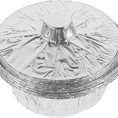 ODM Disposable Aluminum Foil Pot With Aluminum Foil Lid 255*91mm 2200ml 75oz