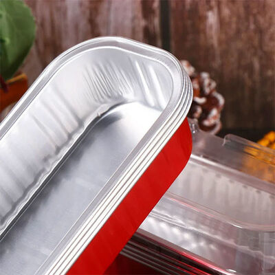 7oz Smooth Wall Foil Cake Cup Disposable Baking Tray Rectangular Aluminum Foil Container