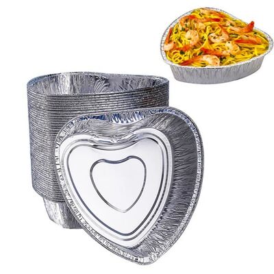 Heart Shaped Foil Pans 100ml Heart Shaped Aluminum Pans 2.9g Weight