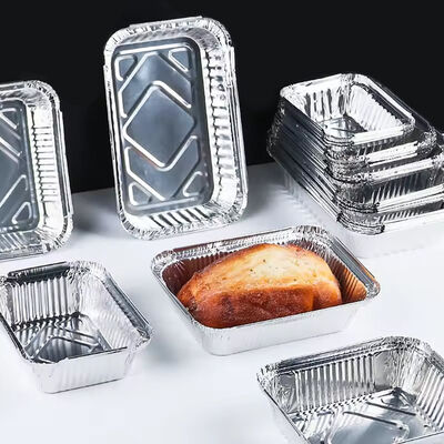 Small Foil Pans 130mm*100mm*42mm 230ml Mini Loaf Pan with Lid