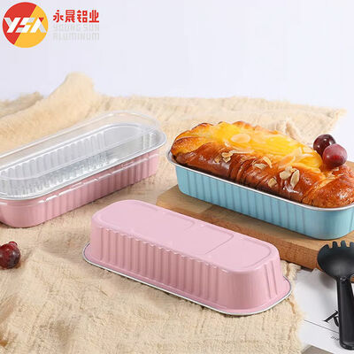 Oven Baking Cake Non-stick Disposable Rectangle Aluminum Bakeware Container Bread