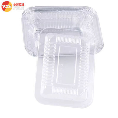 F1 8342 450ml Disposable Aluminum Foil Food Take Out Container with Lid