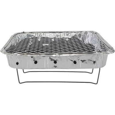 Disposable Outdoor Picnic Barbecue Tools Foil Barbecue Tray Aluminum Wire Mesh Aluminum Holder