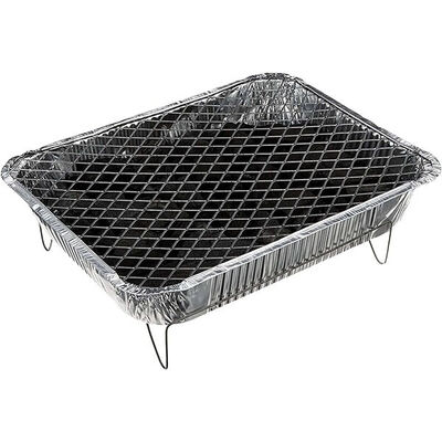 Disposable Outdoor Picnic Barbecue Tools Foil Barbecue Tray Aluminum Wire Mesh Aluminum Holder