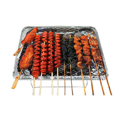 Disposable BBQ Grill Wire Mesh Disposable Grill Roaster With Bamboo Charcoal
