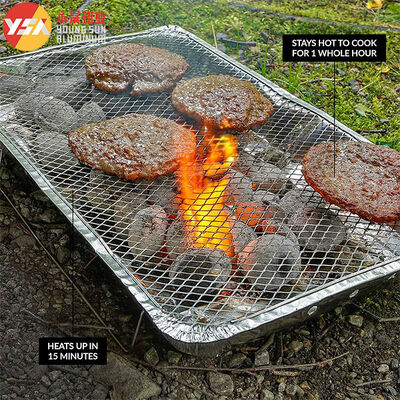Aluminum Barbecue Grill Disposable Grill Pans Metal Mesh Aluminum Stand