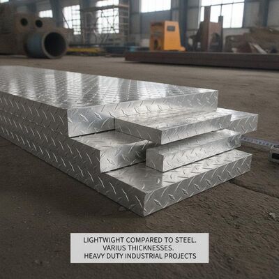 Lightweight Compared To Steel Checkered Aluminum Plate Hot Rolled Or Cold Rolled In Various Thicknesses For Heavy Duty Industrial Projects
