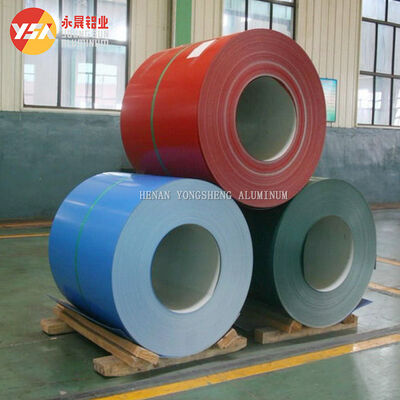 1000 3000 500 Series Color Coated Aluminum Coil 0.2-6mm UV Weather Resistant For Pipe Wrapping Building Fascia Trim Free Sample FOB Qingdao Shanghai