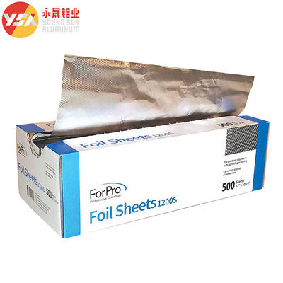 18mic * 15cm Pop Up Aluminum Foil Sheets Embossed With Customized Pakaging Box