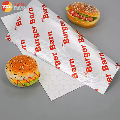 Burger Foil Hexagon Honeycomb Paper Laminated Aluminum Foil Burger Wrapping