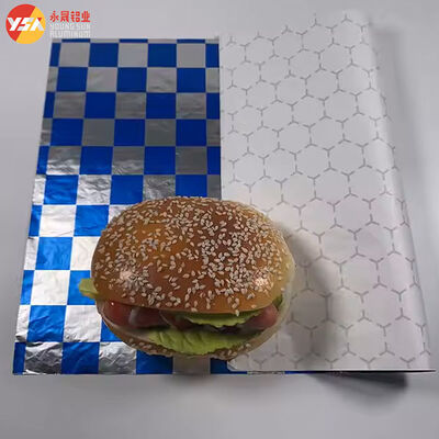 Burger Foil Hexagon Honeycomb Paper Laminated Aluminum Foil Burger Wrapping