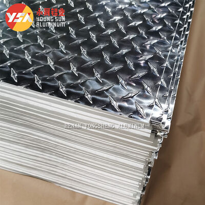 3003 Checkered Aluminum Alloy Plate Noneslip 5 Bars Patterned Aluminum Checker Plate Sheet For Trailers