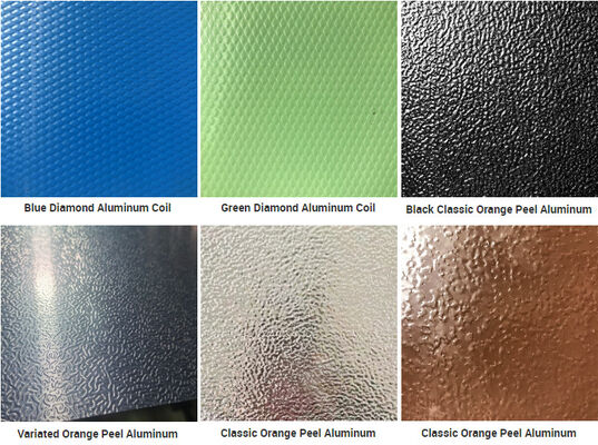 Embossed Surface Treatment Aluminum Sheet Slit Edge Punching For Decoration