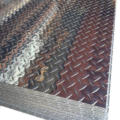 5052 6061 Diamond Aluminum Plate  Anti Slip Plate For Stair Tread Truck Floor