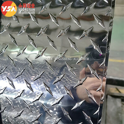 3mm 4mm 1100 3003 5083 6061 Mirror Polished Reflective Embossed Aluminum Tread Plate Checkered