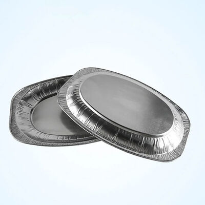 2270ml Oval Aluminum Foil Dinner Plate Fish Pans Foil Grilling BBQ Container
