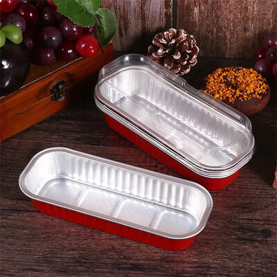 Aluminum Foil Food Container Rectangular Aluminum Bread Baking Foil Pan
