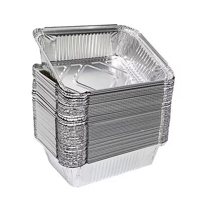 8 " X 8 " Square 1350ml  Aluminum Foil Pan With Lids