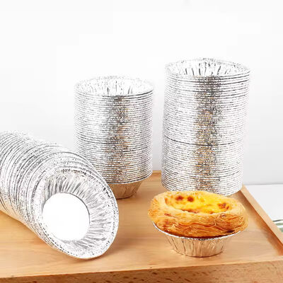 Disposable Tin Foil Baking Packaging Pan Egg Tart Foil Tray Baking Pie