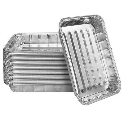 Disposable Broiler Pan Grill Big BBQ Roaster for Cooking Aluminum Tray