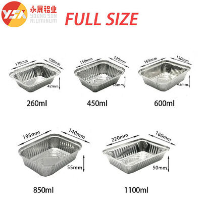 Aluminum Take Out Containers 450ml 500ml 750ml Foil Tin Trays Aluminium To Go Containers