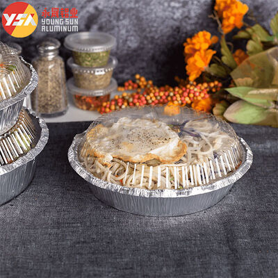 7 Inch Foil Pans With Lids Round Foil Trays Pizza Pie Pan With Clear Lid