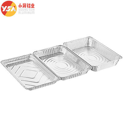 Rectangular Disposable Aluminum Foil Packing Box Pizza Pan Steam Table With Lid