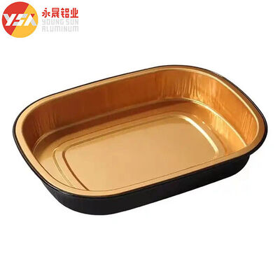 Smoothwall Black And Gold 680ml Oblong Foil Take-Out Pan​ for Baking and storing